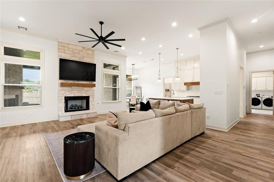 Furnished interior view inside a new home in , Woodway (Image 16).