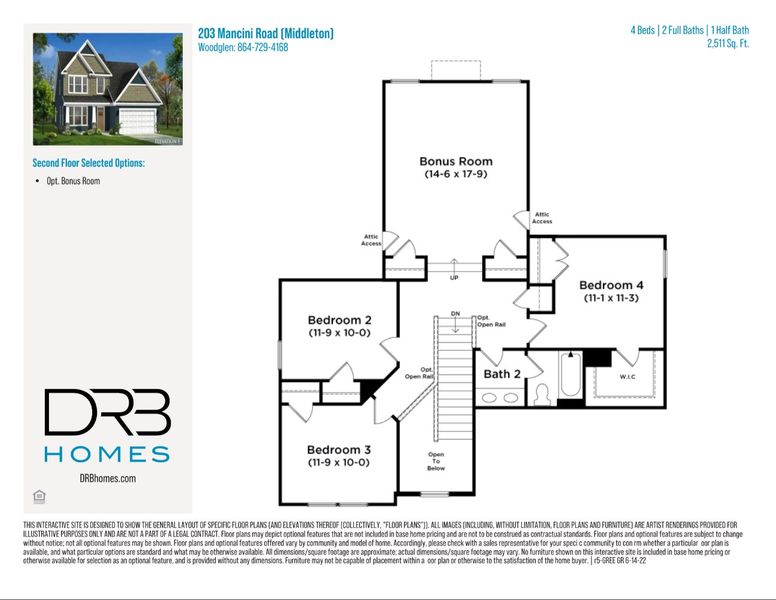 2D floor plan layout of this home in Woodglen, Piedmont, SC (Image 4).