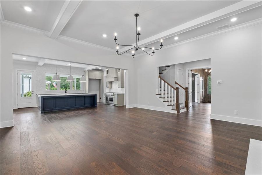 Furnished interior view inside a new home in Crossroads, Alpharetta (Image 17).