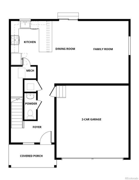 2D floor plan layout of this home in Hidden Creek, Frederick, CO (Image 3).