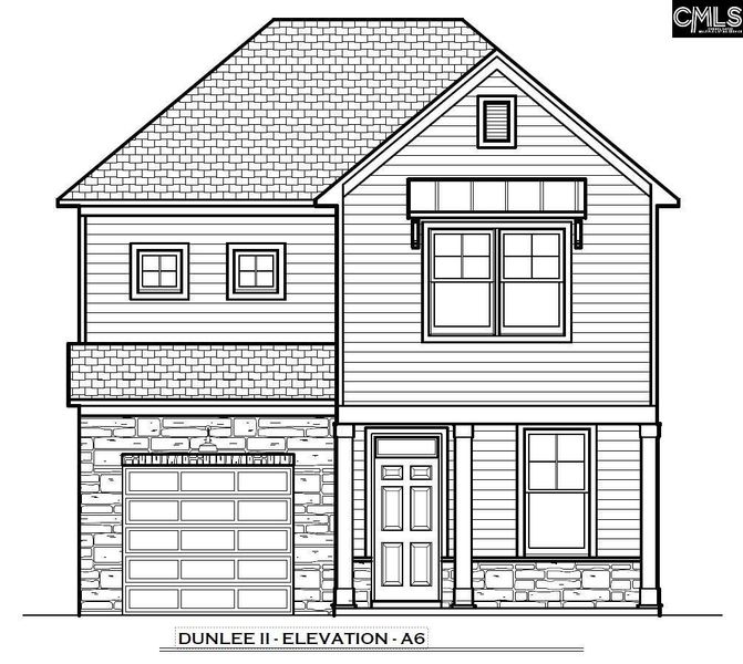 Exterior rendering of this home design in Blythewood Farms, Blythewood, SC (Image 3).