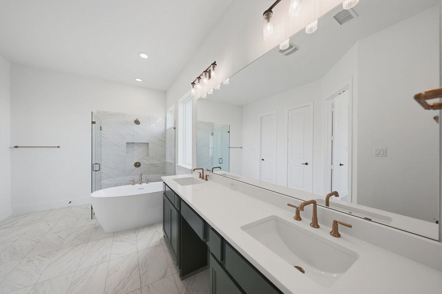 Furnished interior view inside a new home in Estates at Rockhill, Frisco (Image 17). Furnished interior view inside a new home in Estates at Rockhill, Frisco (Image 17).
