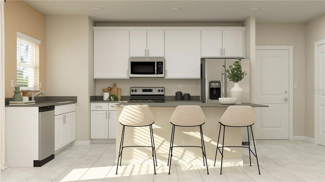 Furnished interior view inside a new home in The Glades at Crossprairie: Cottage Alley Collection, St. Cloud (Image 8). Furnished interior view inside a new home in The Glades at Crossprairie: Cottage Alley Collection, St. Cloud (Image 8).