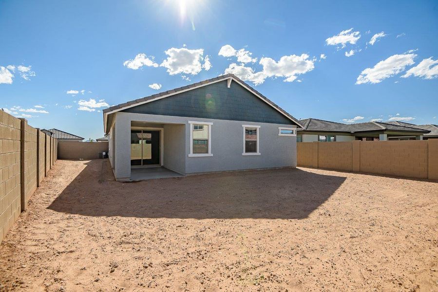 Exterior details and patio area of a home in Mesquite at North Creek, Queen Creek (Image 17).