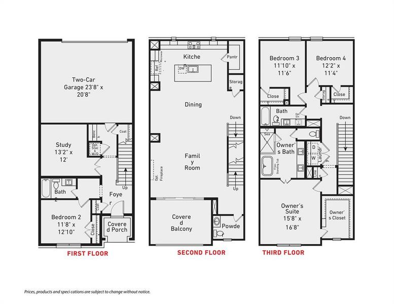 2D floor plan layout of this home in , McKinney, TX (Image 3). 2D floor plan layout of this home in , McKinney, TX (Image 3).