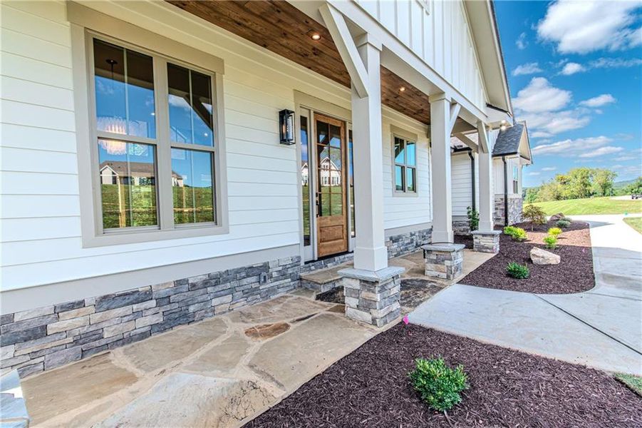 Exterior details and patio area of a home in , Blairsville (Image 49).