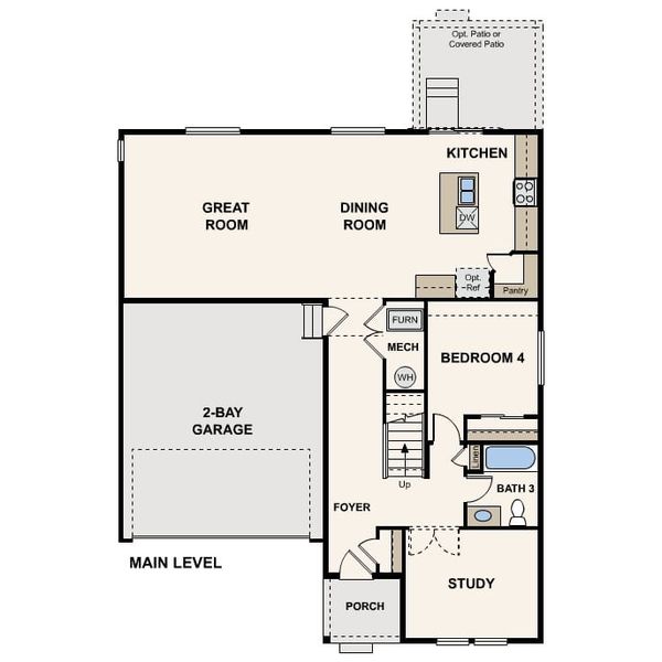 2D floor plan layout of this home in The Overlook at Johnstown Farms, Johnstown, CO (Image 2). 2D floor plan layout of this home in The Overlook at Johnstown Farms, Johnstown, CO (Image 2).