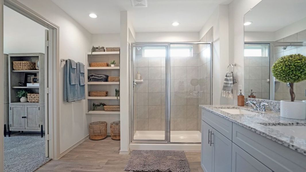 Representative furnished interior of a home built from the GAVEN by D.R. Horton in Westward Pointe, Sealy (Image 18).