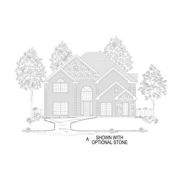 Representative rendering of the exterior for the Hillwood FSW (w/Media) by First Texas Homes (Image 3).