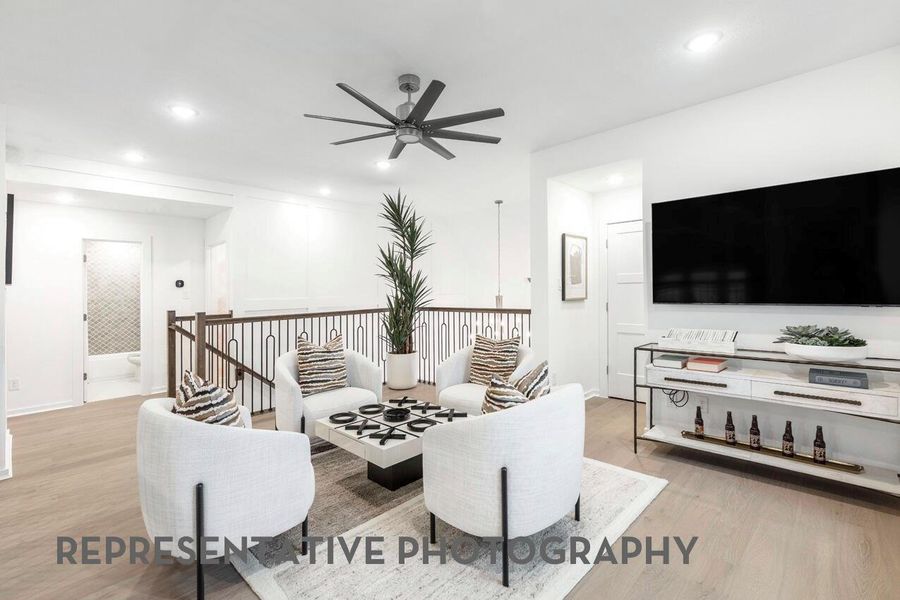 Furnished interior view inside a new home in Elyson, Katy (Image 34).