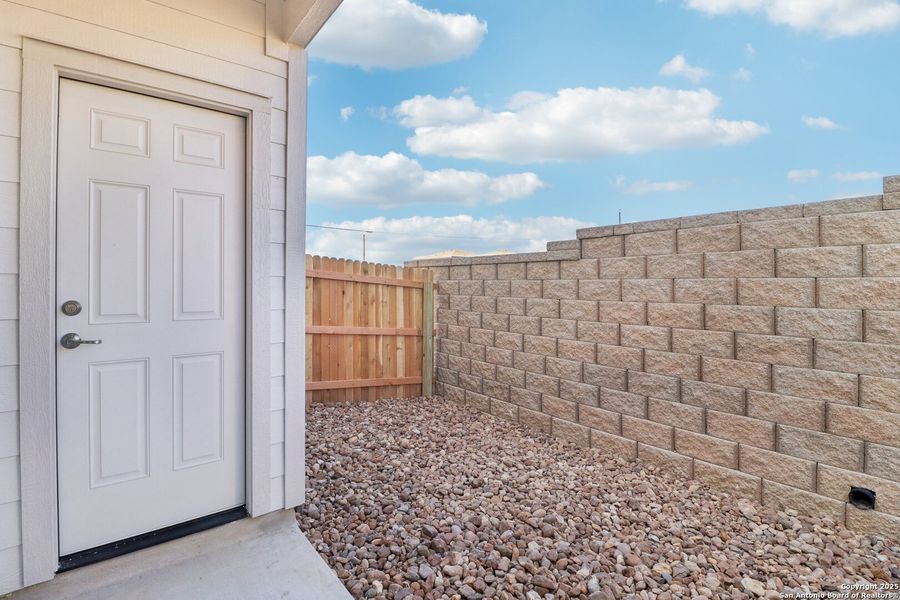 Exterior details and patio area of a home in Magnolia Village, San Antonio (Image 31). Exterior details and patio area of a home in Magnolia Village, San Antonio (Image 31).