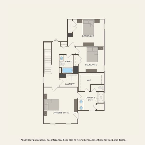 2D floor plan layout for the Marigold by Pulte Homes in Long Savanna, Charleston, SC (Image 3).