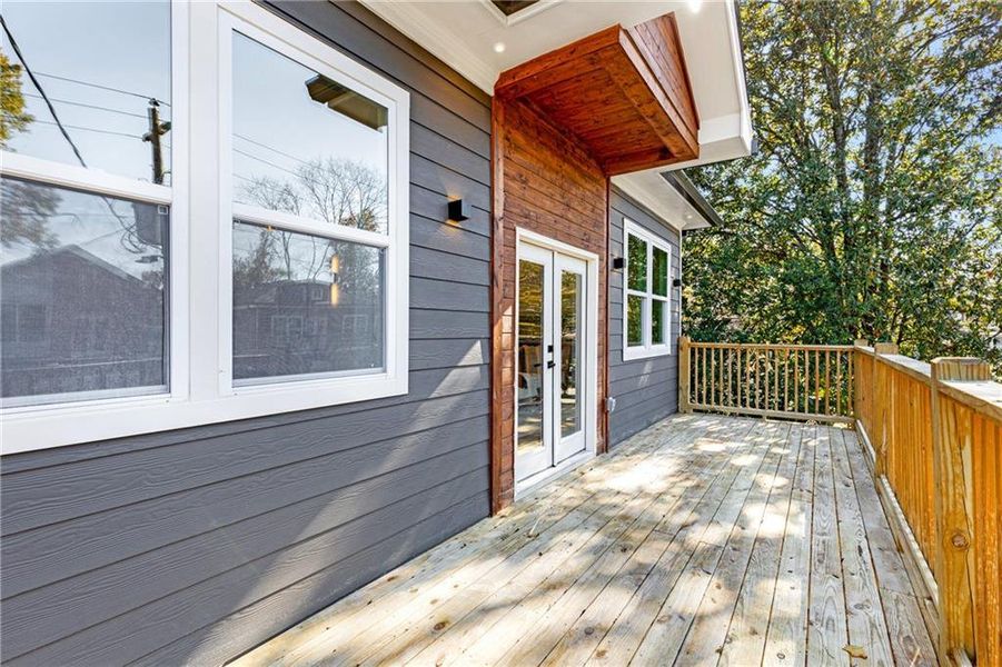 Exterior details and patio area of a home in , Atlanta (Image 4). Exterior details and patio area of a home in , Atlanta (Image 4).