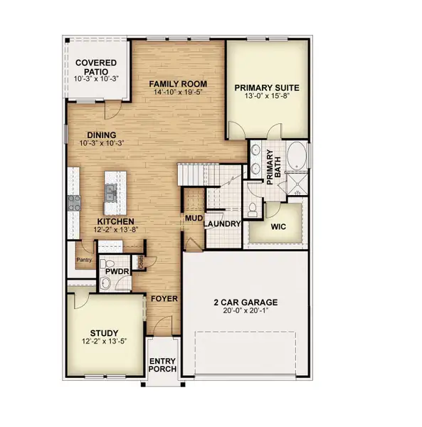 2D floor plan layout for the Republic by Rockwell Homes in Creekside, Royse City, TX (Image 5). 2D floor plan layout for the Republic by Rockwell Homes in Creekside, Royse City, TX (Image 5).