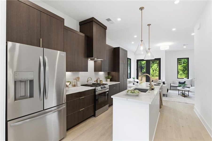 Furnished interior view inside a new home in , Atlanta (Image 8). Furnished interior view inside a new home in , Atlanta (Image 8).