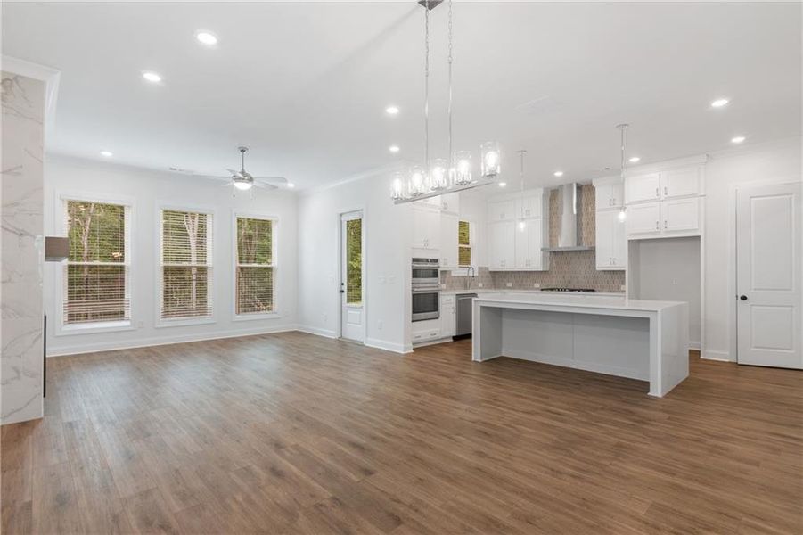 Spacious, unfurnished interior of a new home in Palisades Single Family, Cumming (Image 12). Spacious, unfurnished interior of a new home in Palisades Single Family, Cumming (Image 12).