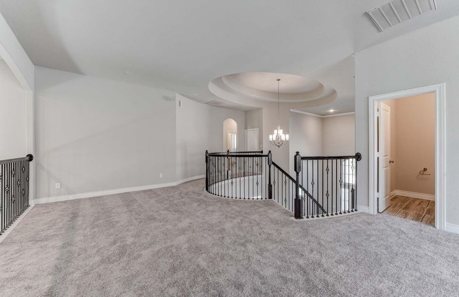 Representative unfurnished interior of a home built from the 3798 by Ravenna Homes in The Woodlands Hills 65′, Willis (Image 39).