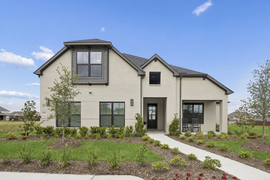 Representative exterior photo of a completed home built from the The Milan by Lillian Custom Homes in Polo Ridge, Forney, TX (Image 26).