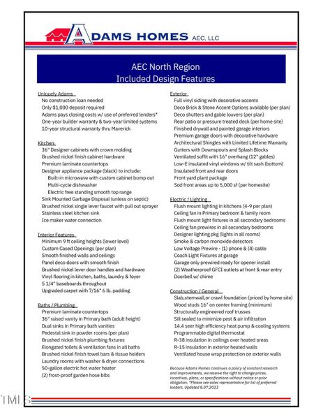 33Regional Included Design Features (1)