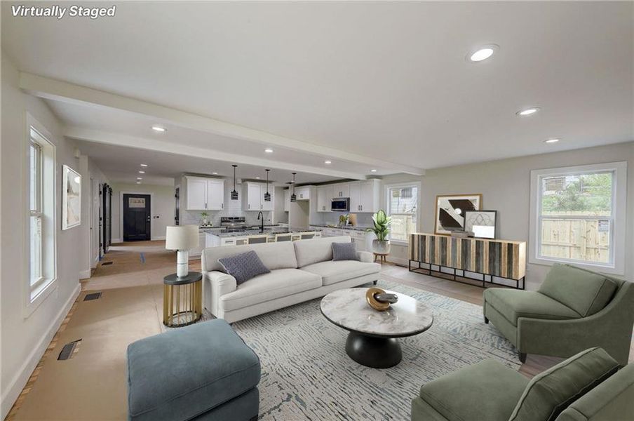 Furnished interior view inside a new home in , Atlanta (Image 8). Furnished interior view inside a new home in , Atlanta (Image 8).