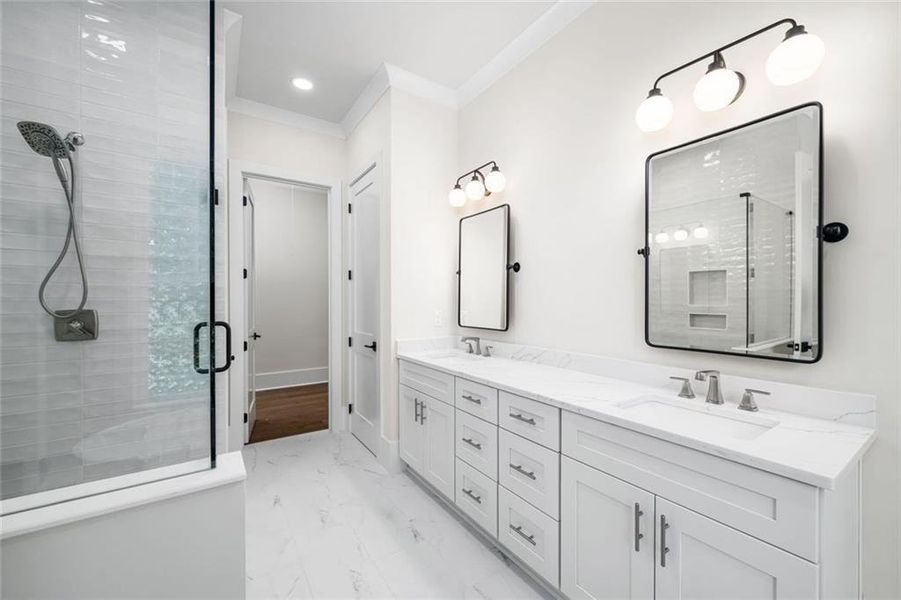 Furnished interior view inside a new home in , Atlanta (Image 18).