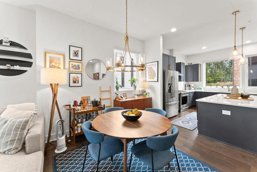 Furnished interior view inside a new home in , Atlanta (Image 5). Furnished interior view inside a new home in , Atlanta (Image 5).