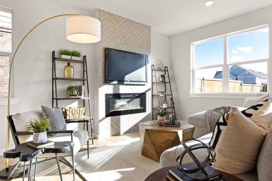 Furnished interior view inside a new home in Woodbridge Townhomes, Wylie (Image 5).