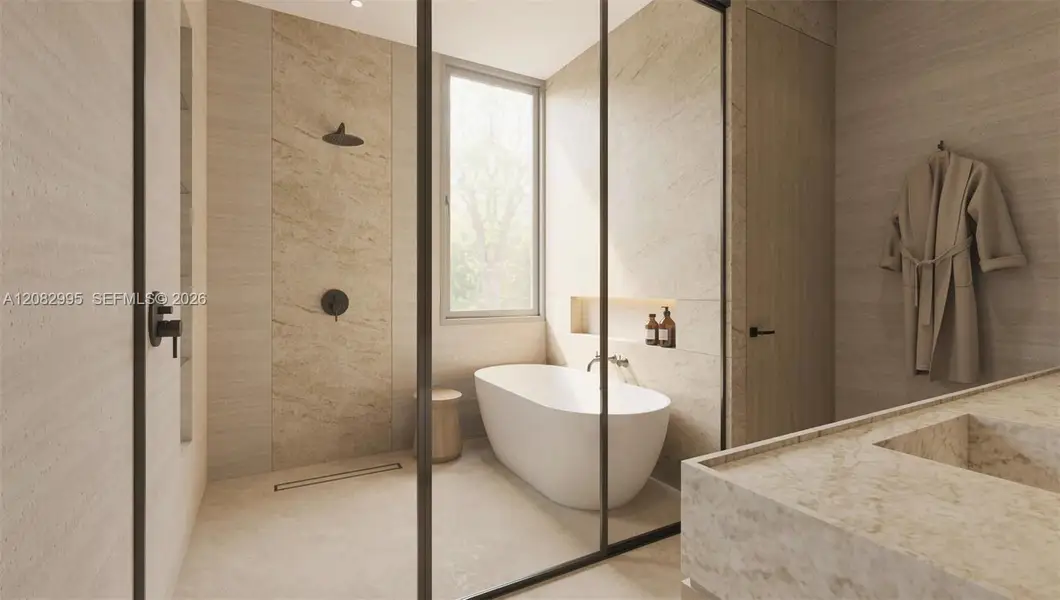 Furnished interior view inside a new home in , Miami Springs (Image 17).