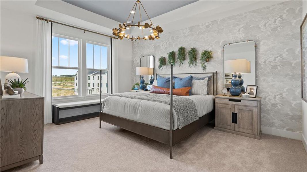Furnished interior view inside a new home in Parkview at Hamlin, Winter Garden (Image 13).