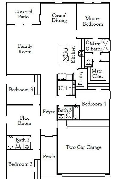 2D floor plan layout of this home in Windcress, Cove, TX (Image 2). 2D floor plan layout of this home in Windcress, Cove, TX (Image 2).