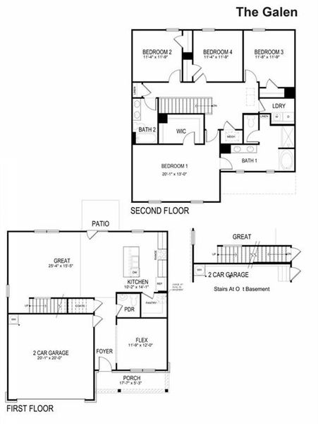 2D floor plan layout of this home in , Union City, GA (Image 2).