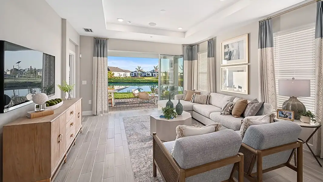 Representative furnished interior of a home built from the Caicos by Taylor Morrison in Skye Ranch Community Group Page, Sarasota (Image 7).