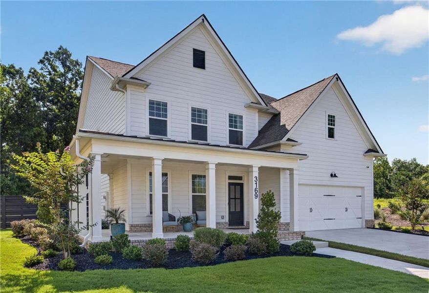 Front exterior of a new home in , Douglasville, GA, highlighting curb appeal (Image 20).