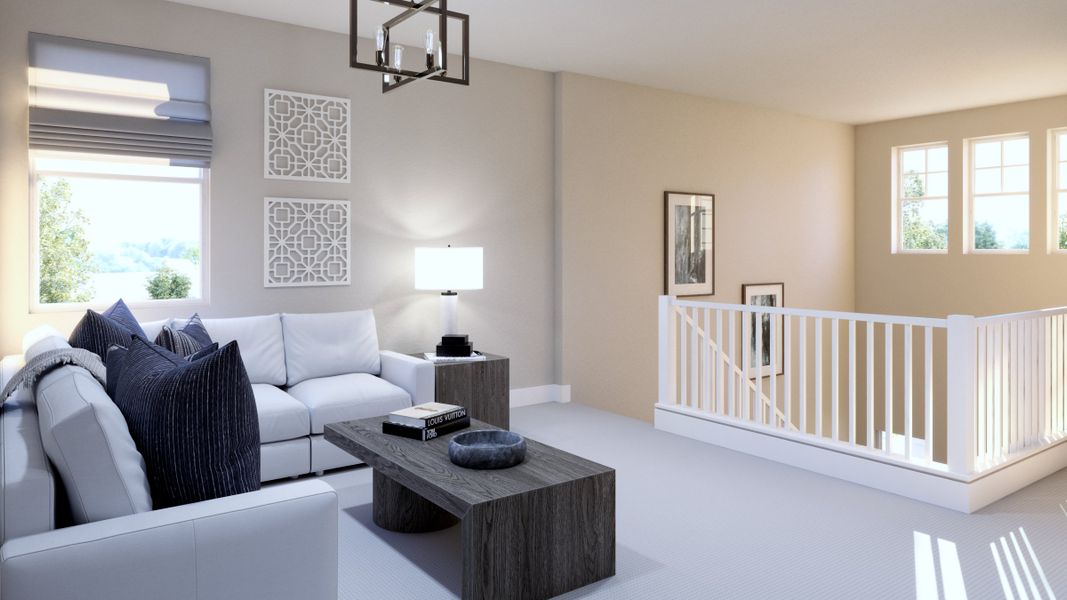 Representative furnished interior of a home built from the Overlook by Risewell Homes in Cypress Bluff, Groveland (Image 11).