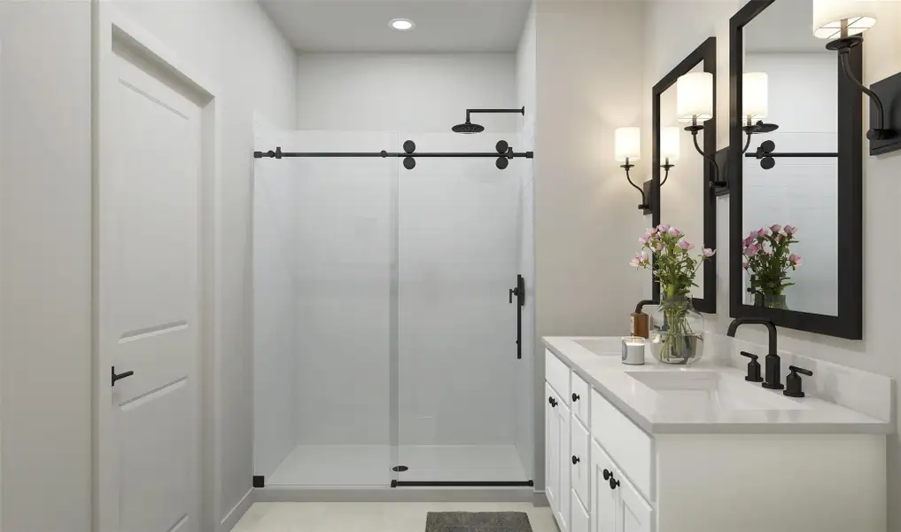 Serene primary bath (*Artist rendering used for illustration purposes only.) Serene primary bath (*Artist rendering used for illustration purposes only.)