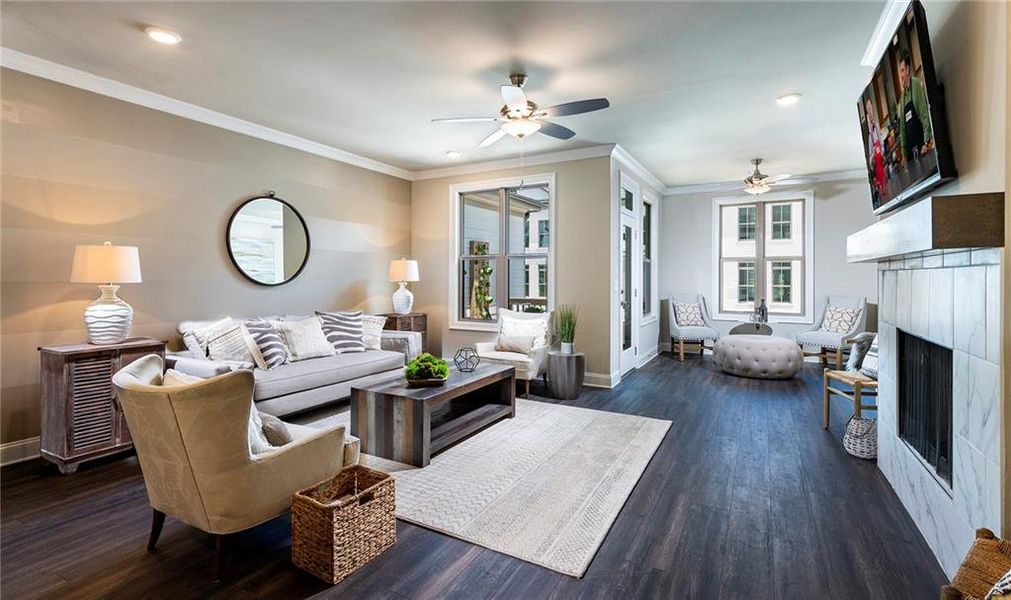 Furnished interior view inside a new home in Evanshire Townhomes, Duluth (Image 10).