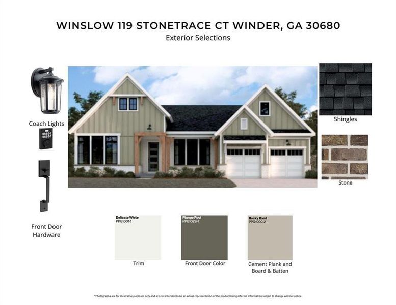 Sample of building materials used in homes in Stonehaven, Winder (Image 2). Sample of building materials used in homes in Stonehaven, Winder (Image 2).