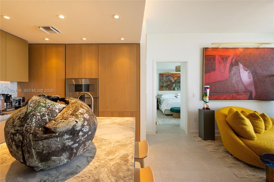 Furnished interior view inside a new home in , Miami Beach (Image 3). Furnished interior view inside a new home in , Miami Beach (Image 3).