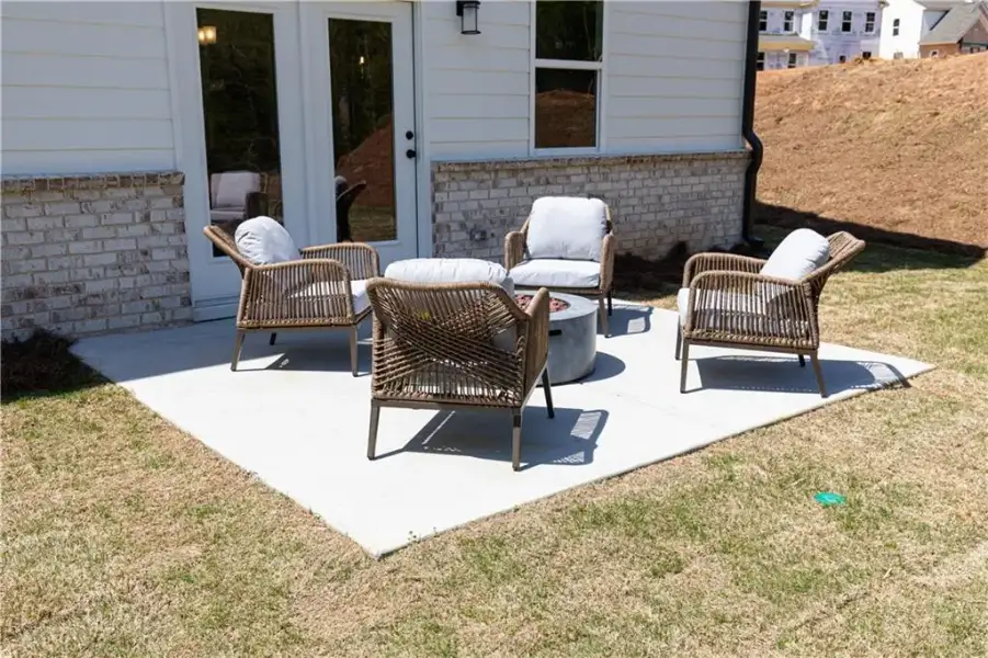 Exterior details and patio area of a home in Croftside Single Family Homes, Powder Springs (Image 29). Exterior details and patio area of a home in Croftside Single Family Homes, Powder Springs (Image 29).
