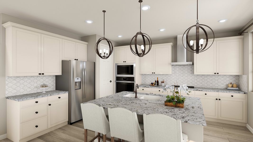 Representative furnished interior of a home built from the Vineyard Plan 3004 by Tri Pointe Homes in Waterston Central, Gilbert (Image 3).