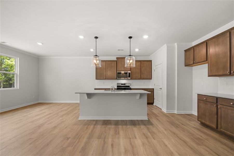 Furnished interior view inside a new home in Fairway 17 at Mirror Lake, Villa Rica (Image 11). Furnished interior view inside a new home in Fairway 17 at Mirror Lake, Villa Rica (Image 11).