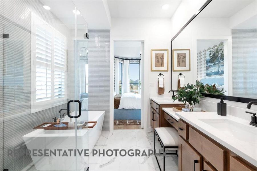 Furnished interior view inside a new home in Sandbrock Ranch, Aubrey (Image 16).