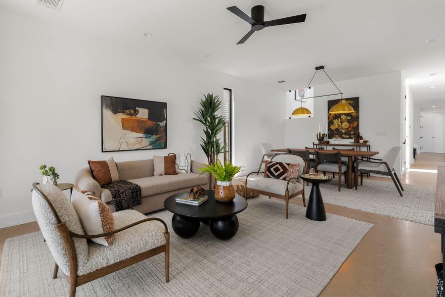 Furnished interior view inside a new home in , Austin (Image 16). Furnished interior view inside a new home in , Austin (Image 16).