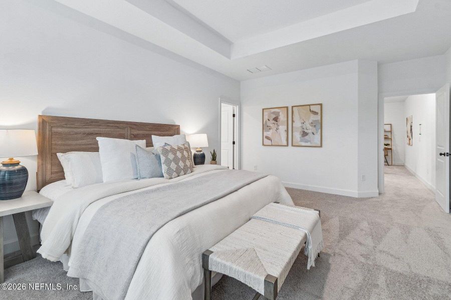 Furnished interior view inside a new home in Westerly Park at Wildlight - Courtyard Collection, Yulee (Image 14).