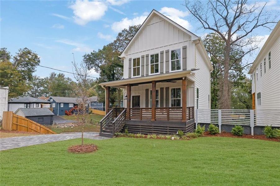 Exterior details and patio area of a home in , Atlanta (Image 31).