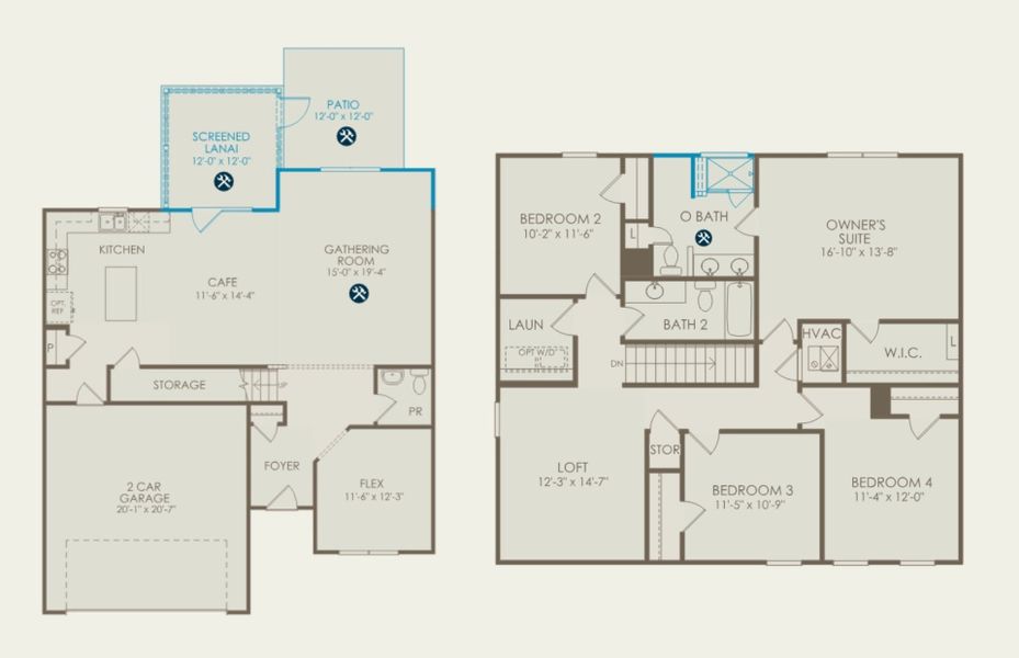 2D floor plan layout of this home in Salem Bay, Beaufort, SC (Image 5).