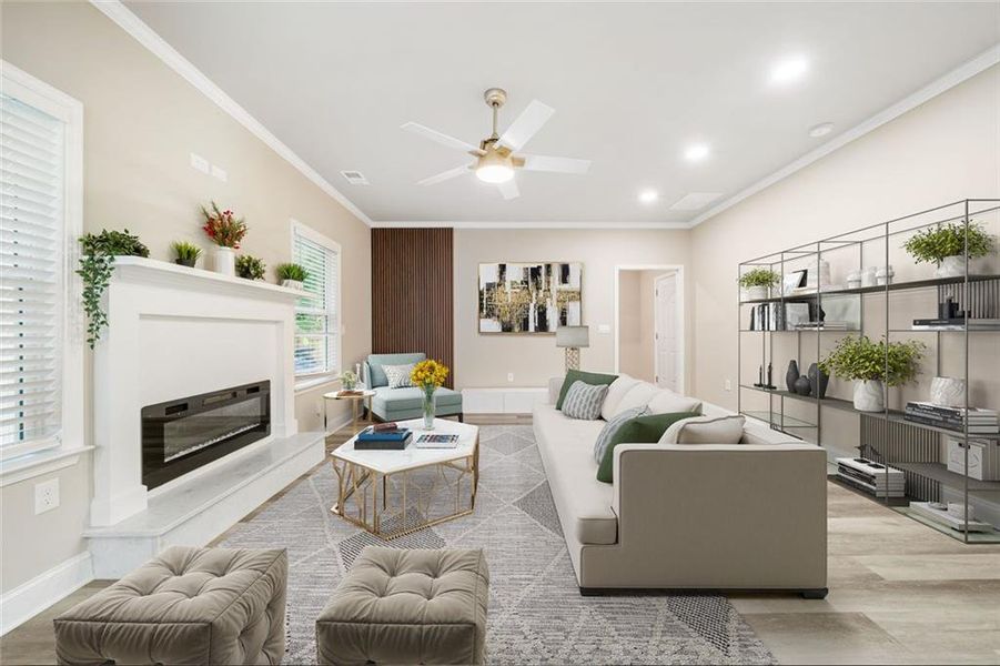 Furnished interior view inside a new home in , Lawrenceville (Image 3).