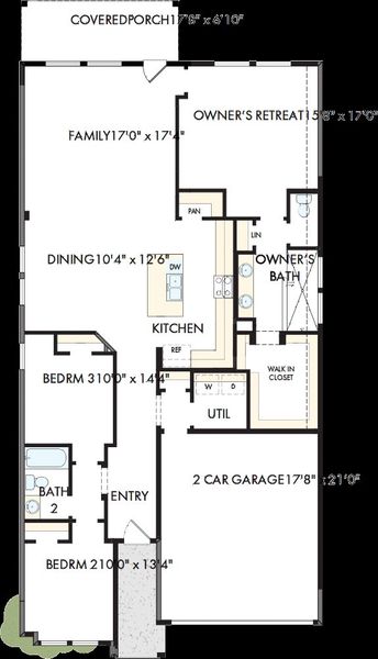 2D floor plan layout of this home in Mayfair - Select Classic Series, New Braunfels, TX (Image 2). 2D floor plan layout of this home in Mayfair - Select Classic Series, New Braunfels, TX (Image 2).