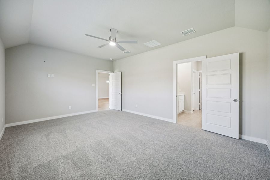 Primary Suite in the Oscar home plan by Trophy Signature Homes – REPRESENTATIVE PHOTO Primary Suite in the Oscar home plan by Trophy Signature Homes – REPRESENTATIVE PHOTO