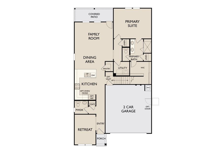 2D floor plan layout for the Cassidy by Ashton Woods in Patterson Ranch, Georgetown, TX (Image 2). 2D floor plan layout for the Cassidy by Ashton Woods in Patterson Ranch, Georgetown, TX (Image 2).